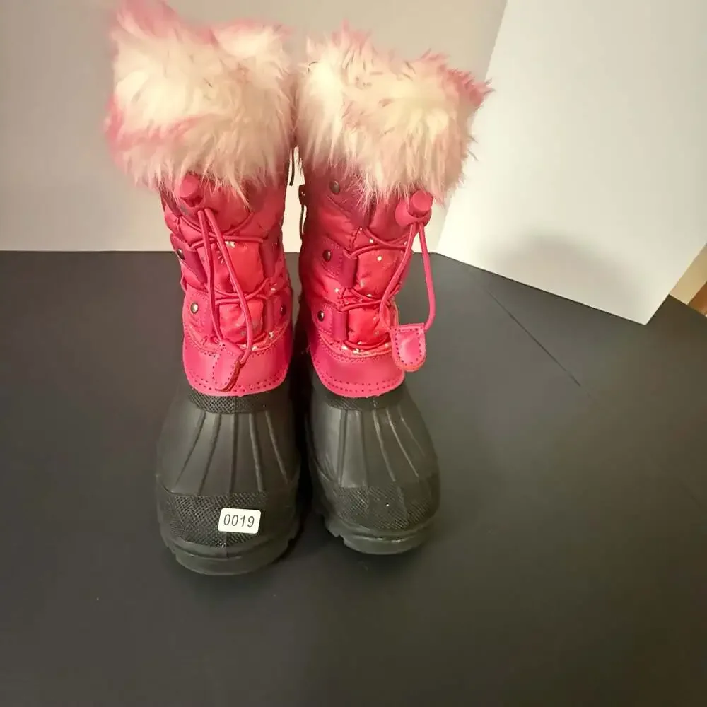 Dream Pairs Kids Girls Pink Waterproof Insulated Snow Boots Size‎ 13